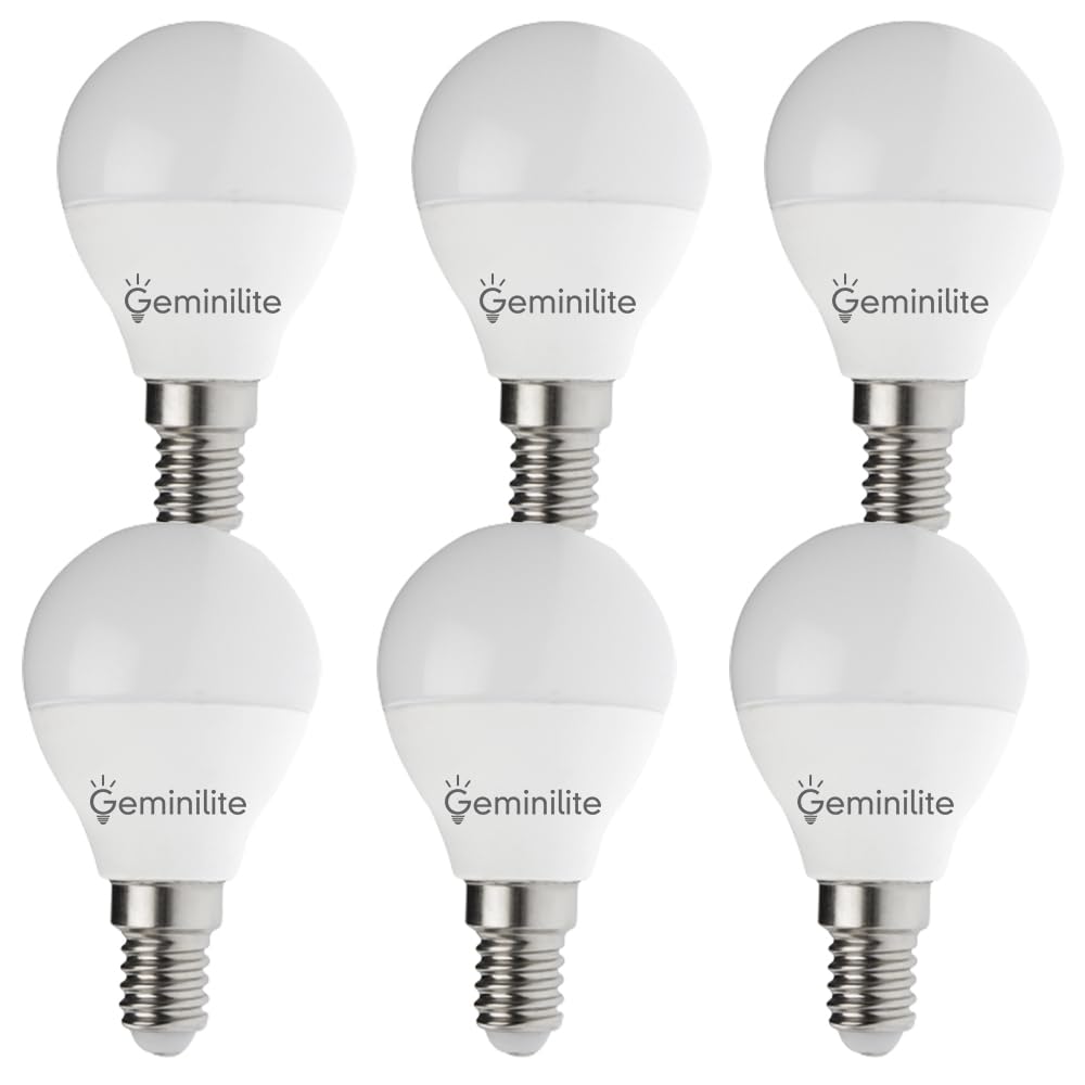 Geminilite E12 LED Bulb 80W Equivalent Ceiling Fan Bulbs 2700K 6 Pack