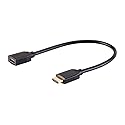 Monoprice High Speed HDMI Extension Cable - 48Gbps, Ultra 8K, Dynamic HDR, eARC, 1 Feet, Black - DynamicView Series