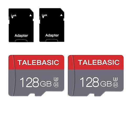 2 Pack 128GB Memory Card Class 10 Flash Card Fast Speed TF Card with Adapter for Tablet/Mobile Phone/Camera/Car Audio/Game Console(2 Pcs 128GB)