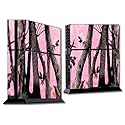 MightySkins Skin Compatible with Sony PS4 Console - Pink Tree Camo | Protective, Durable, and Unique Vinyl Decal wrap Cover | Easy to Apply, Remove