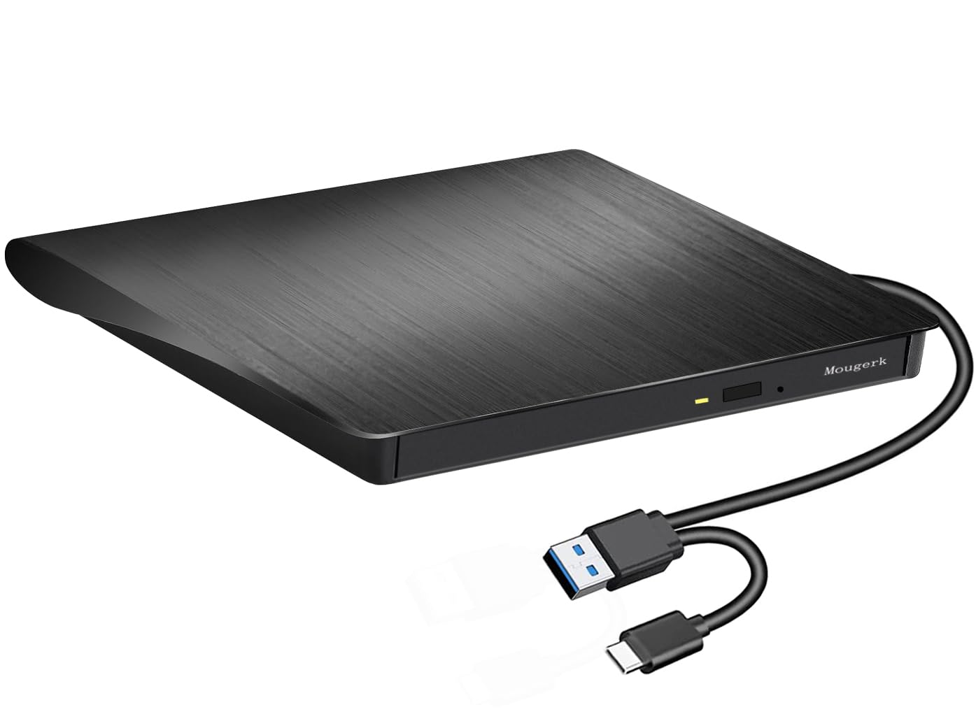 Mougerk External DVD CD Drive, USB 3.0 Type-C Ultra Slim Drives CD DVD RW Player/DVD CD ROM Drive/Writer/Rewriter/USB CD Burner Compatible with Mac