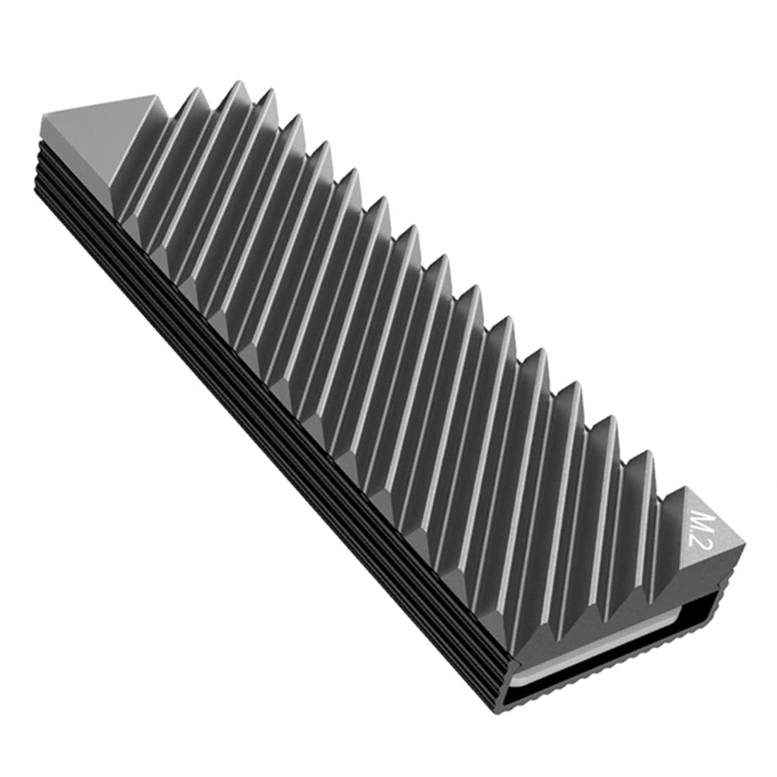 M.2 Heatsink Cooler, NVMe M.2 2280 SSD Double-Sided Heat Sinks with Silicone Thermal Pad for PC/PS5 (Grey)