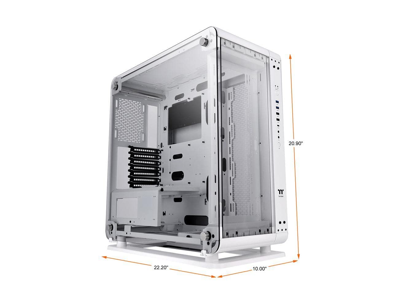 Thermaltake The Core P6 TG Snow Edition transformable ATX Mid Tower Fully Modular Computer Case with Tt LCS Certification CA-1V2-00M6WN-00