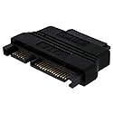 StarTech.com Slimline SATA to SATA Adapter with Power - F/M (SLSATAADAP),Black