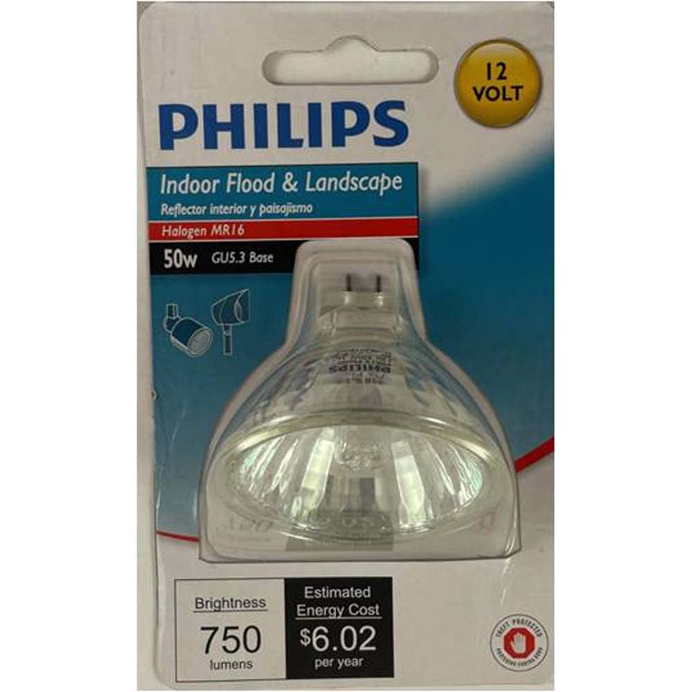 Philips LED 419333 Landscape Lighting and Indoor Flood 50-Watt MR16 12-Volt Light Bulb