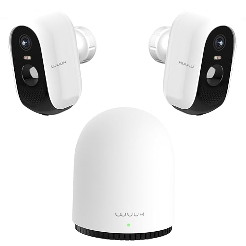 WUUK Security Cameras Wireless Outdoor, Indoor Home Surveillance System, 2K, No Monthly Fee, Motion Alert, Night Vision, 2.4/5 GHz WiFi, 32G Local