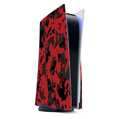 MightySkins Gaming Skin for PS5 / Playstation 5 - Red Modern Camo | Protective Viny wrap | Easy to Apply and Change Style | Made in The USA