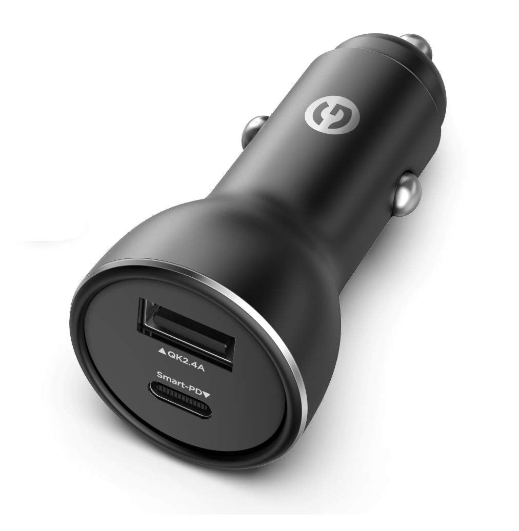 PD Compatible with iPhone 12/13/14 Car Charger - Apple Certified USB C to Lightning Cable (Ultra-Fast Charging) Dual Port Vehicle Adapter for iPhone