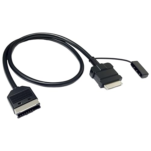 LODMOD Car Aux Cable Audio Adapter Interface for Pod Pad 4 30 Pin Connector Fit for Selected Models of Range Rover Jaguar (A)