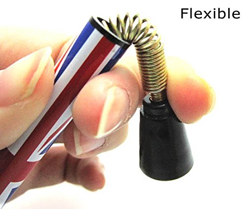 iJDMTOY 3-Inch Red Union Jack UK Flag Theme Short Antenna Compatible with MINI Cooper (All Models) & More Other Cars