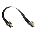 xiwai CYFPV Dual 90 Degree Right Angled HDMI Type A Male to Male HDTV FPC Flat Cable for FPV HDTV Multicopter Aerial Photography (0.8M)