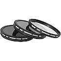 Bower Sky Capture Filter Kit for DJI Zenmuse X5 and X5R Cameras, Includes UV, Circular Polarizer, ND2 Filters, and Case