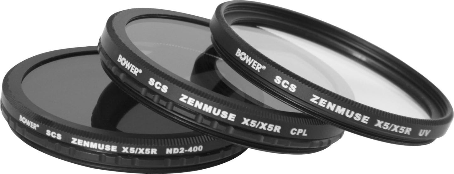 Bower Sky Capture Filter Kit for DJI Zenmuse X5 and X5R Cameras, Includes UV, Circular Polarizer, ND2 Filters, and Case