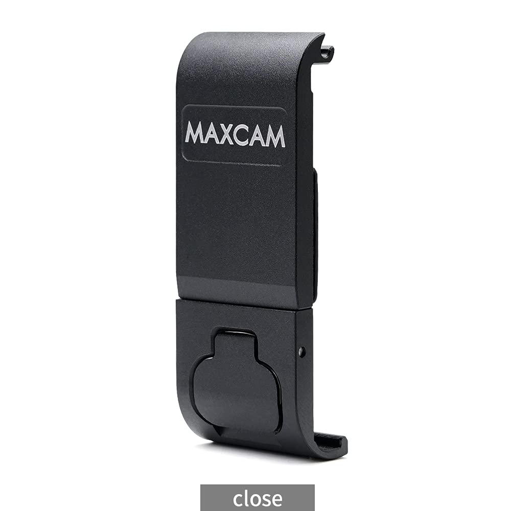 MAXCAM Aluminum Alloy Battery Cover Door for GoPro HERO13/HERO12/HERO11/HERO10/HERO9 Black