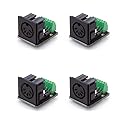 Treedix 4PCS Din 5 Female Connector Breakout Board PCB Mounted Type Audio Video Jack Connectors