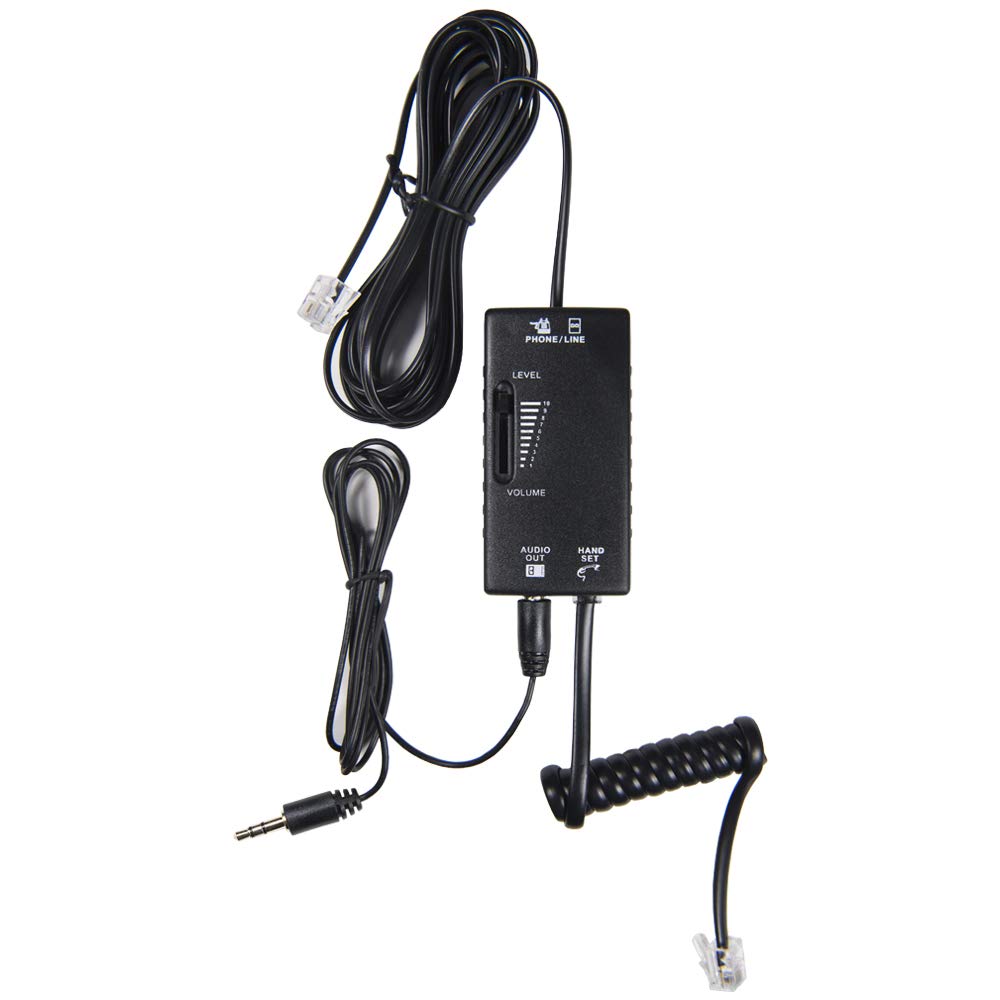 ECS Telephone Recorder Adapter for Landline, 3.5mm Adapter only
