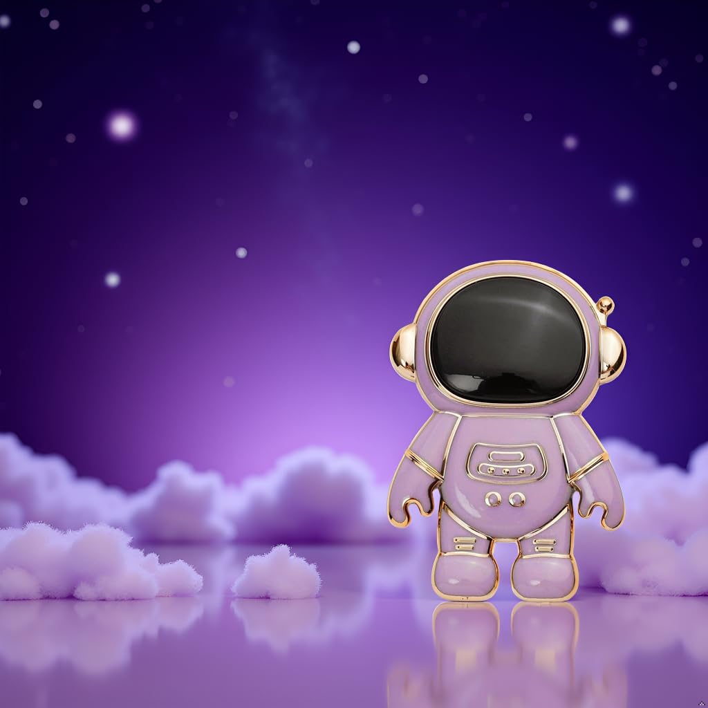 Pxiryanlow Astronaut Phone Stand Holder,Cute Cell Phone Hidden Kickstand,Astronaut Phone Holder for Desk,Adjustable Tablet Phone Ring Stand, Gift