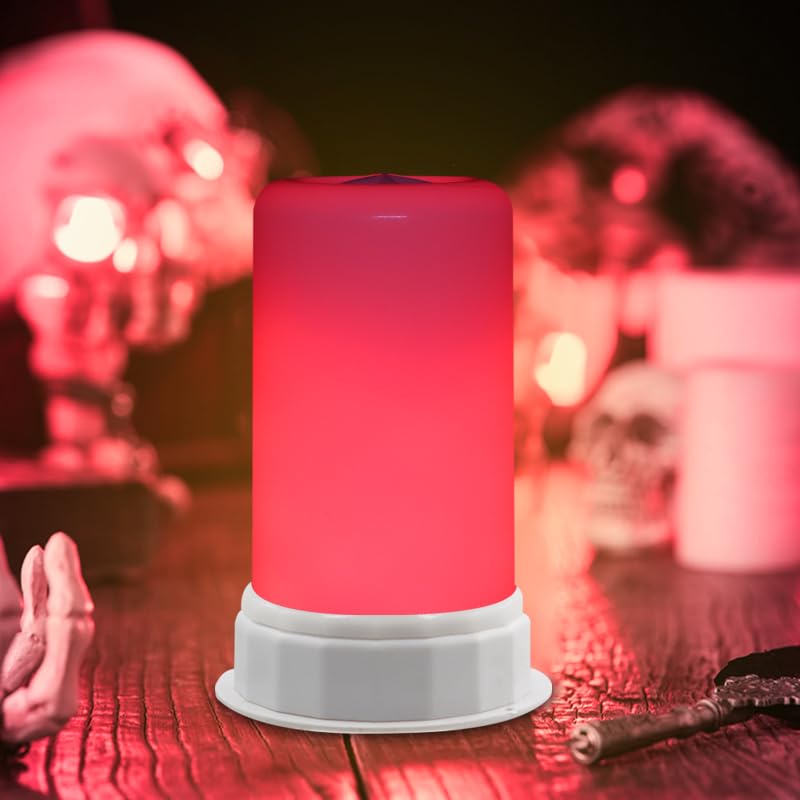 Vnicstick 2PCS LED Flame Effect Light,4 Modes Fire Lights, Candle Flame Table Lamp with Remote Contro,LED Flame Lights for Garden Bar Camping Party