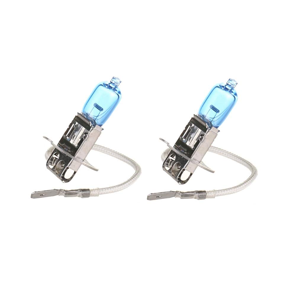 Zoogamo H3 Halogen Headlight Xenon Lightbulb - Pair of 12 Volt 55 Watt 5000K Super Bright White Performance Replacement Lamp Bulb
