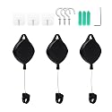 CALIDAKA VR Cable Management 3Packs Retractable Ceiling Pulley System Compatible with Oculu-s Rift S/Ps Vr/Viv E for Oculu-s Ques-t 2 VR Accessories