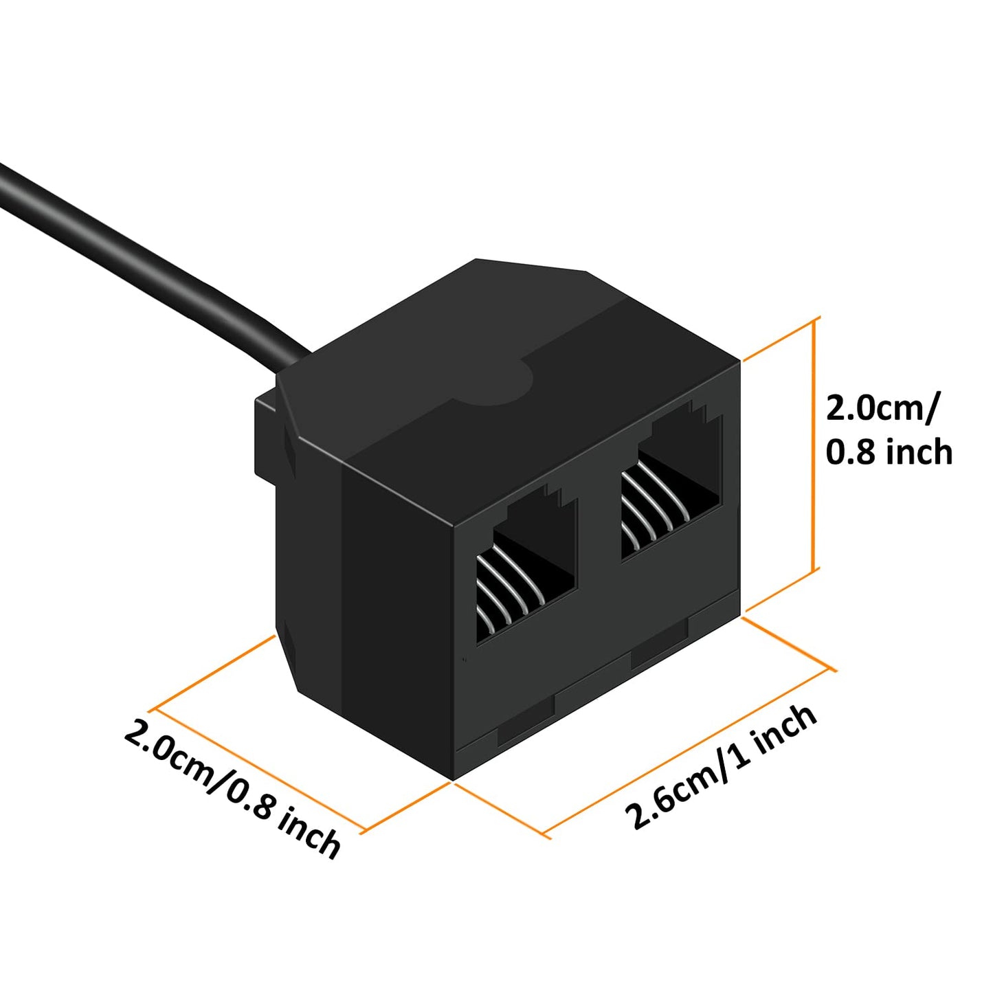 Callez RJ9 Telephone Training Splitter, Compatible with Plantronics, Mitel, Cisco, Yealink, Avaya, Polycom, ShoreTel, NEC, Aastra, Nortel, GE