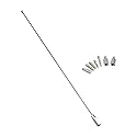 Scosche RM13SMX 13" (30cm) Universal Car Radio Antenna Mast - Top Mount Replacement Mast with Threaded Adapters and Spacers - Fits Domestic and Import