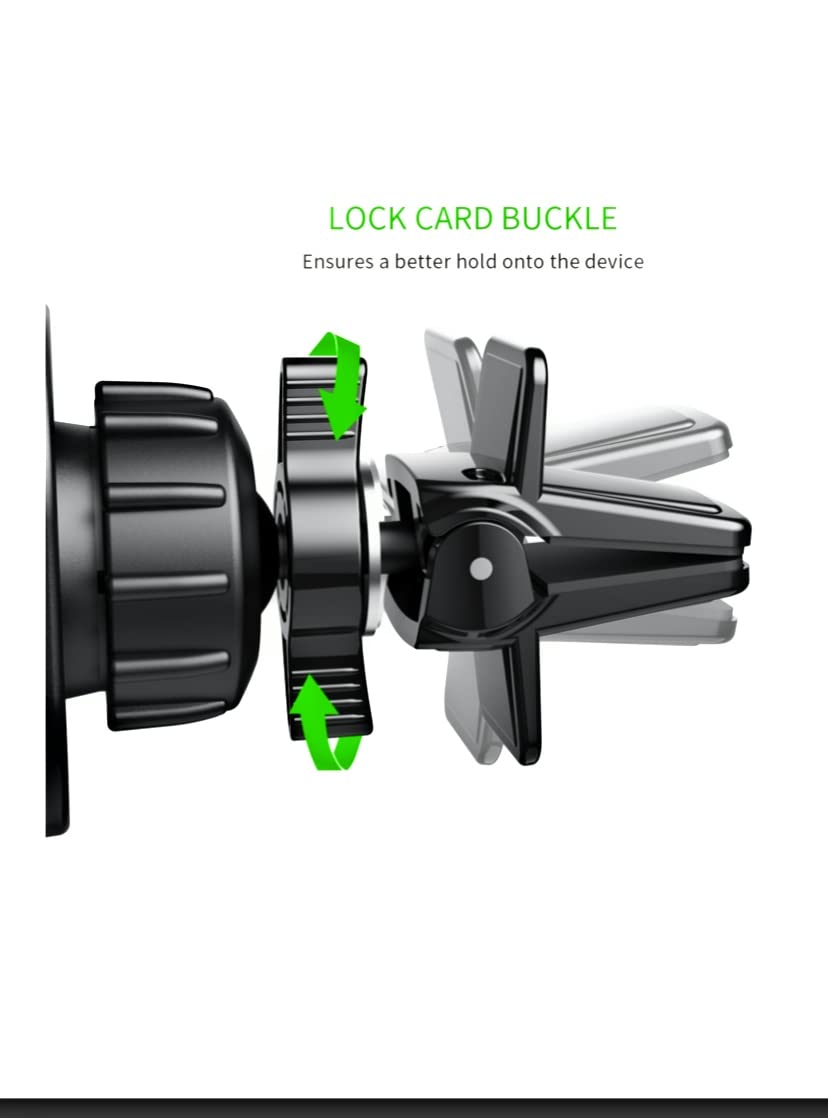 Esoulk Magnetic Car Phone Mount - Universal Air Vent Cell Phone Holder, Hands-Free Strong Magnet Auto Mount, 360° Rotation, Compatible with iPhone