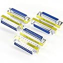 Warmstor 6-Pack DB25 25Pin Female to Female Male to Male Mini Gender Changer Coupler Adapter RS232 Serial Cable Connector