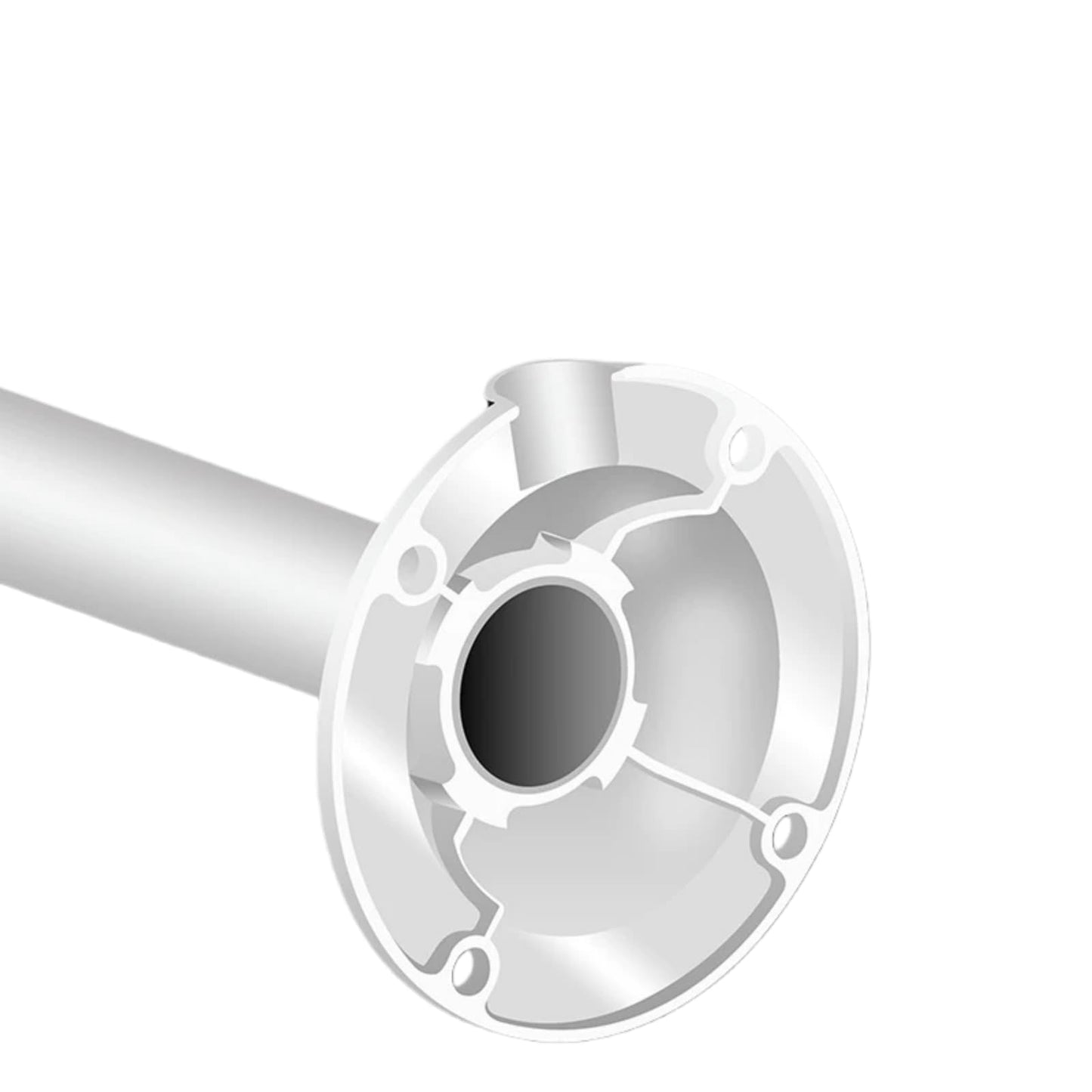 Adjustable Aluminum L-Shaped Security Camera Wall Mount - 38/45mm Tube, 30-60cm Length, Heavy-Duty Indoor/Outdoor Bracket for Dome/IP/PTZ Cameras