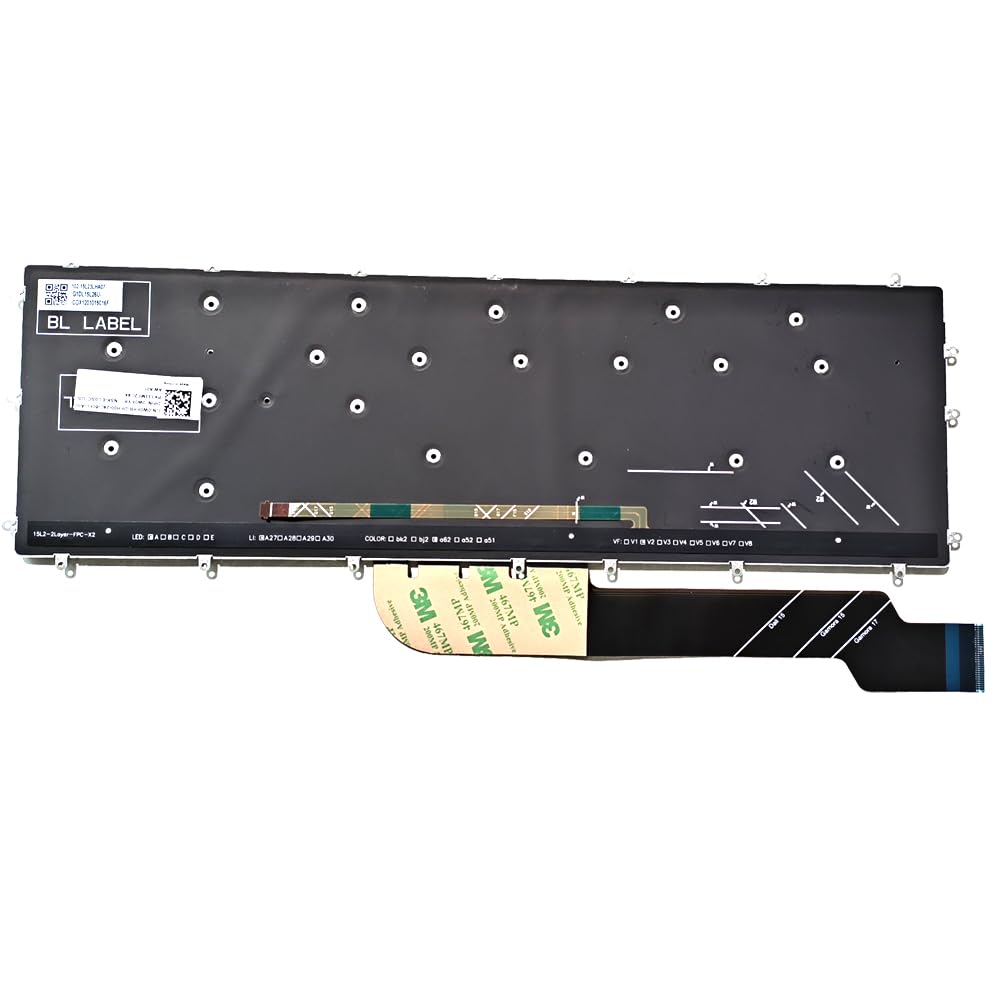 Laptop Keyboard with White Backlit Replacement for Dell G3 3500 3579 3590 3779 G5 5500 5587 5590 G7 7590 7588 7790 Series Gaming Notebook(White Print)