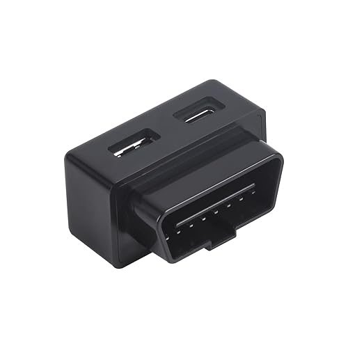 ZIWIMEGO Car OBD USB Charger Power Adapter, OBD to Type-C Female Adapter Charger for Dash Camera GPS Mobile Phones, Tablets, DVR, Radar Detector USB