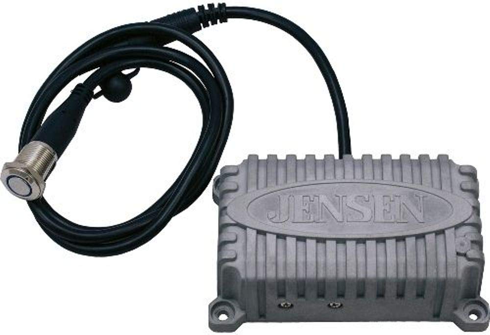 Jensen JAHD240BTR Waterproof 2-Channel Heavy-Duty Bluetooth Amplifier, 80 Watt Max Power Rating, 40 Watt RMS Power, Illuminated Program Button, 4