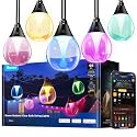 Govee Clear Bulb Outdoor String Lights, 96ft RGBWIC Dimmable Patio & Backyard Lights with 30 LED Bulbs, 111 Modes, IP67 Waterproof & Shatterproof
