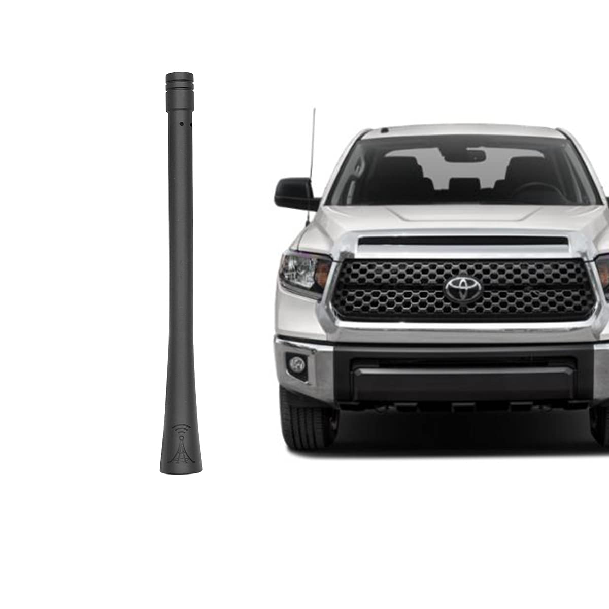 PYGHAP Stylish Short Antenna Compatible with Toyota Tundra Tacoma Trucks, 6" Short Radio AM FM Antenna, Car Wash Proof, Flexible Rubber Antenna Rod