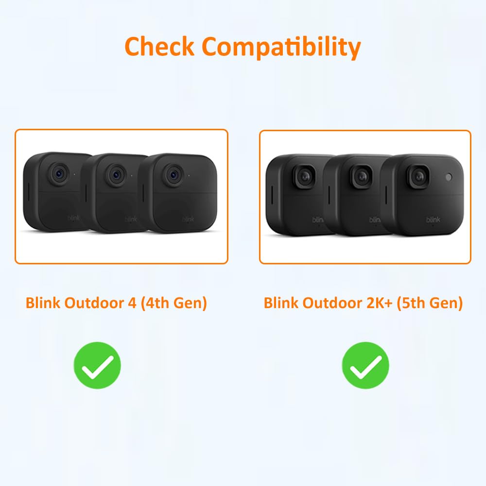 2 Pack | All-New Mount for Blink Outdoor 4 and Outdoor Camera 2K+ | Adjustable Design to Improve Viewing Angle | Weather Protective Housing Cover