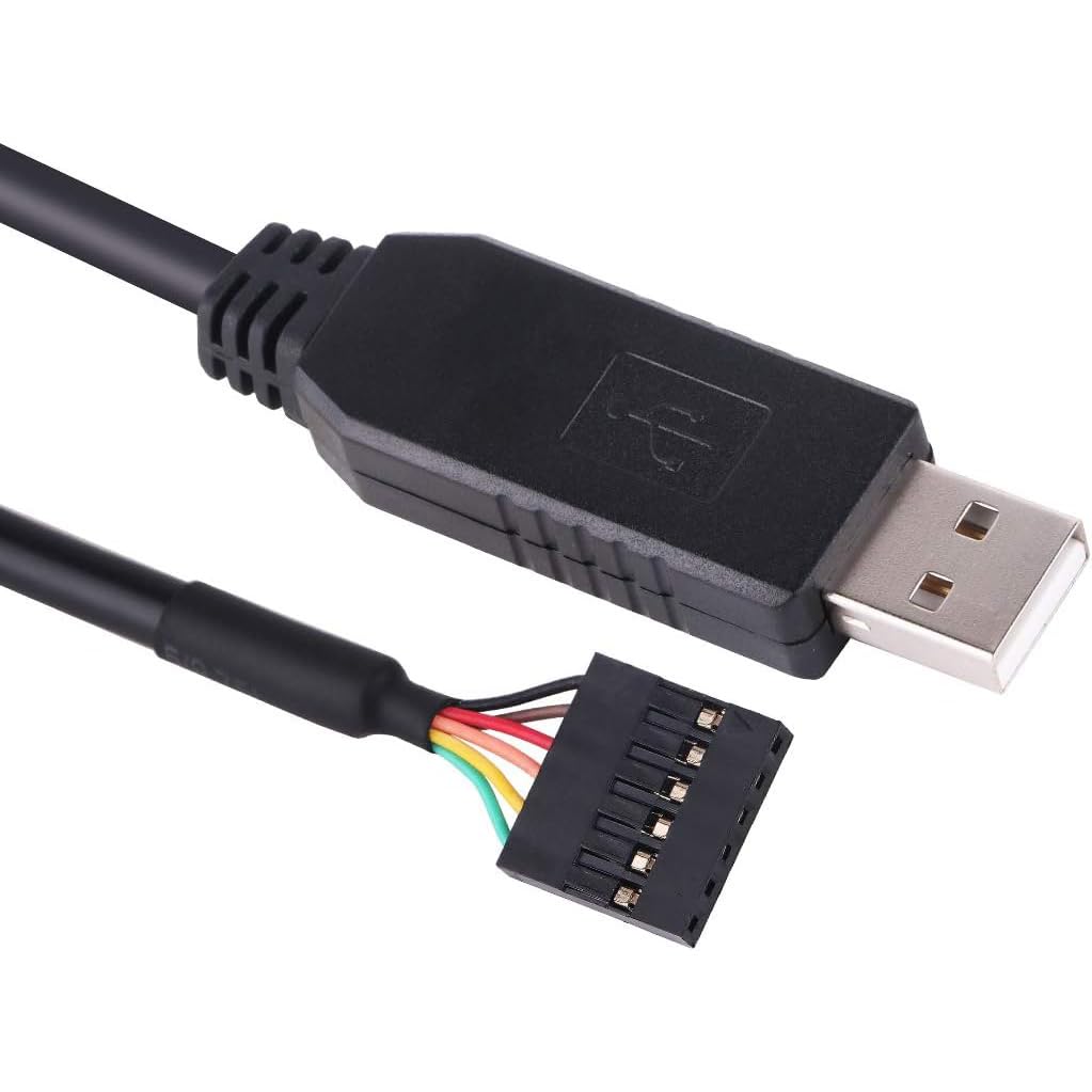 Mendouconert USB to 3.3v 5v TTL Serial Cable 6P UART Converter FT232R 6 Pins 3V3 5V 6ft (3.3V TTL)