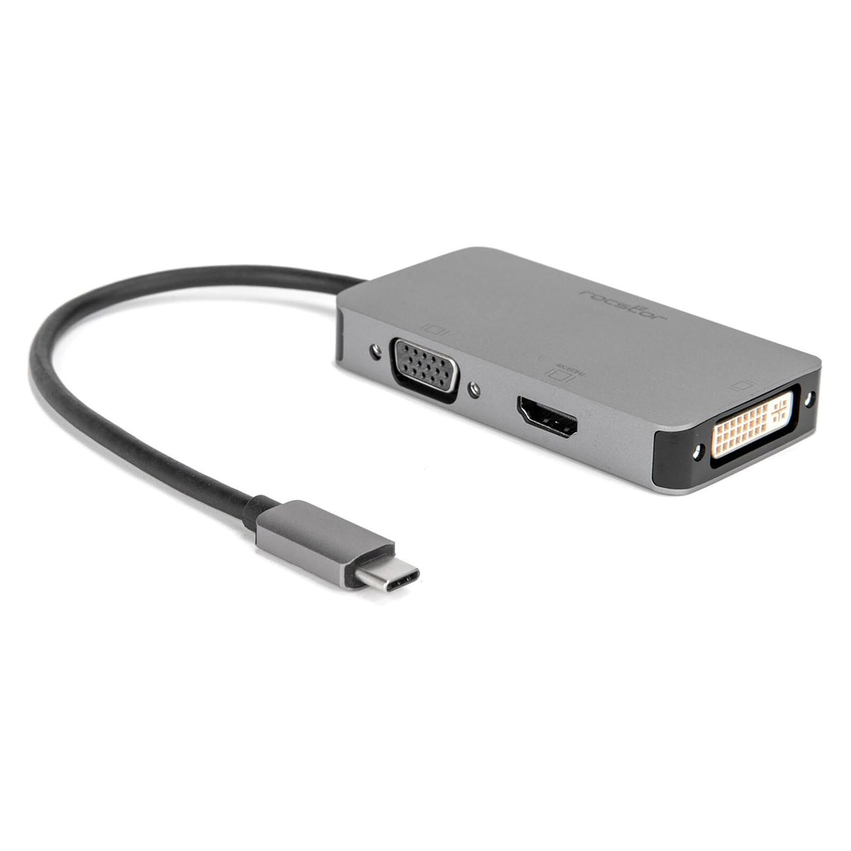 Rocstor USB-C MULTIPORT Adapter - Aluminum Grey