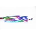 WS2812B LED Strip Individual Addressable Light 144Pixels/m SMD 5050 RGB Pixel Strip DC5V 3.2FT 144LEDS Waterproof IP67 White PCB