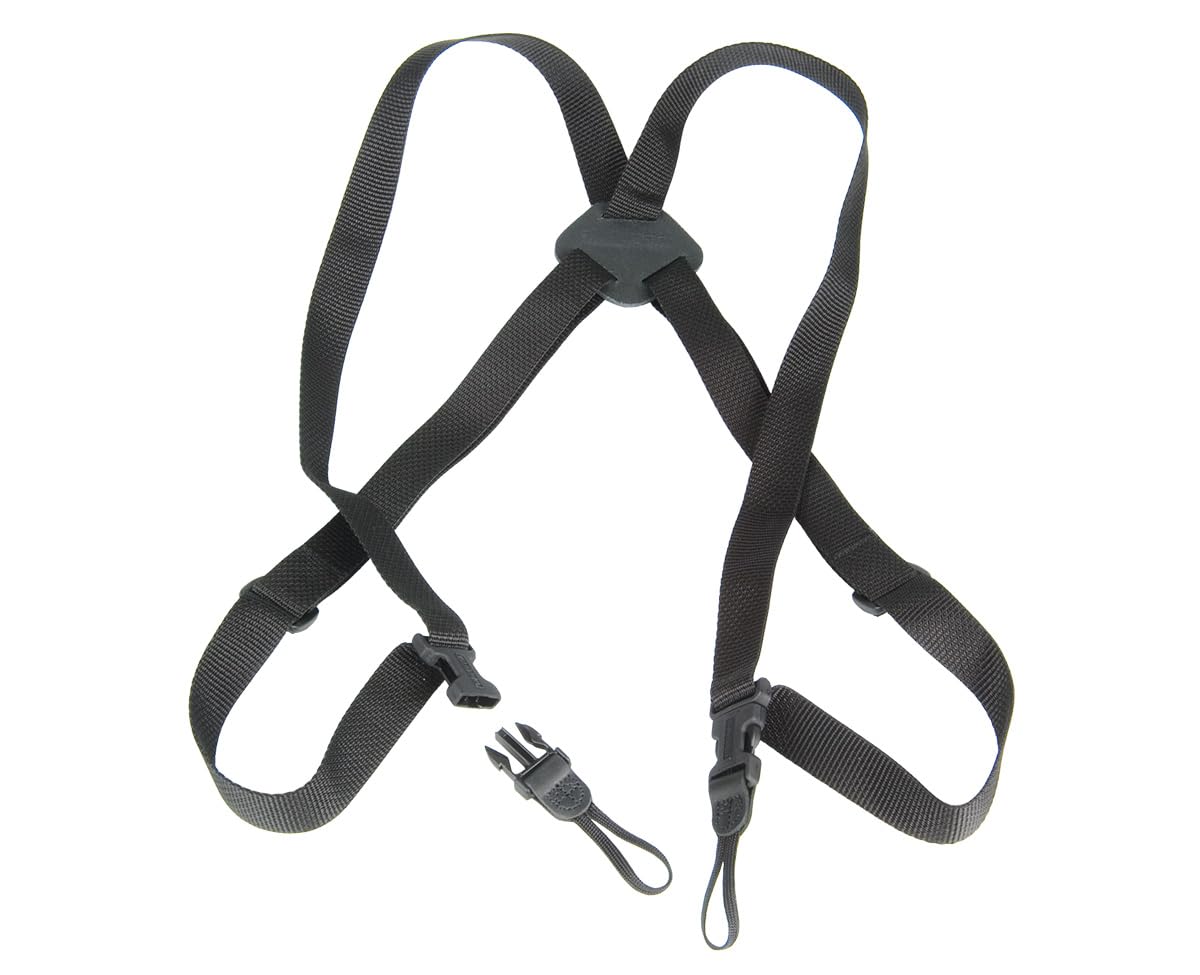OP/TECH USA Bino/Cam Harness with Quick Release - Dual Camera Harness & Shoulder Strap - DSLR Camera Strap - Binocular Harness for Hiking - Webbing