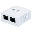 Monoprice Surface Mount Box Cat5e Double (107091) white