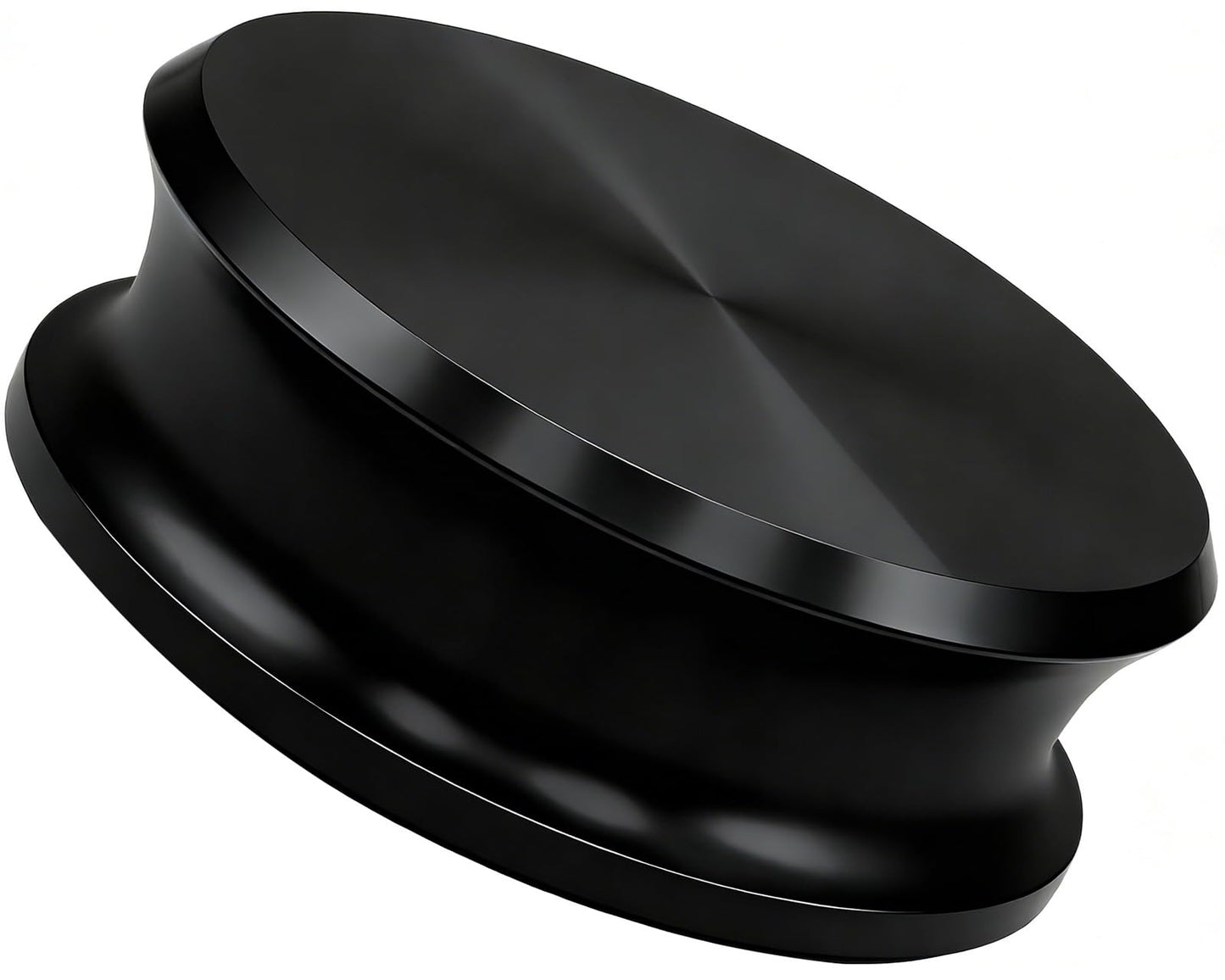 Pancosmy Black Record Weight Stabilizer 11oz Low Profile Design Vinyl LP Disc Turntable Weight Clamps for Record Player with Soft Base Pad