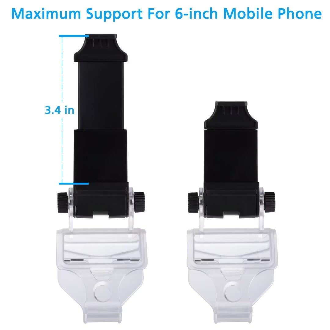 Mobile Phone Gaming Clip, Controller Phone Mount Support Holder Clamp for PS4/Xbox Series/Xbox One/Samsung Galaxy S8/iOS/Android-Maximum 6 inch Phone