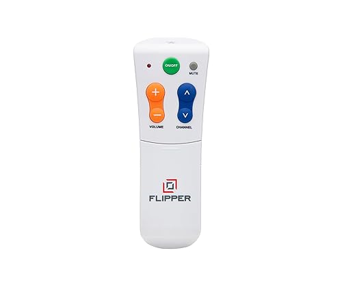 Flipper Big Button Universal TV Remote for Seniors, Dementia - Works Both TV Only or TV & Cable (STB) Set Up - Favorites, IR Devices Spectrum