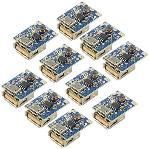 WMYCONGCONG 10 PCS 5V 1A Boost Power Supply Module Lithium Battery Charge Protection Board HT4928S DIY Charger Light Emitting Diodes Display USB…