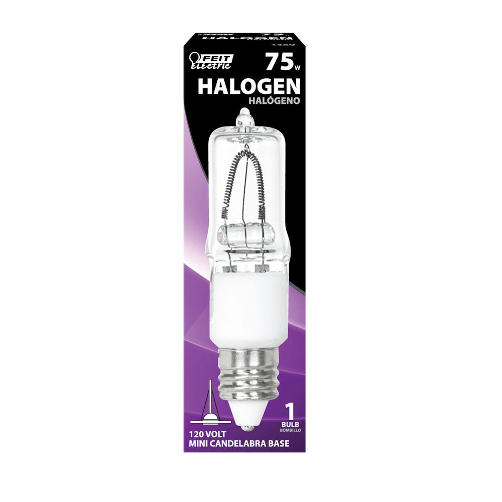 Feit Electric Q75/CL/MC 75-Watt Halogen T4 Bulb