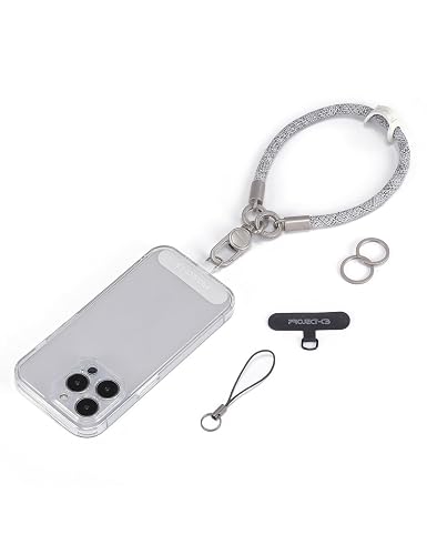 project-cb Phone Wrist Strap 1,Tether Tab 2,Phone Wristlet,Lanyard Wrist Strap,Key Holder,KeyChain,KeyRing×2(FoggyBlack-S)