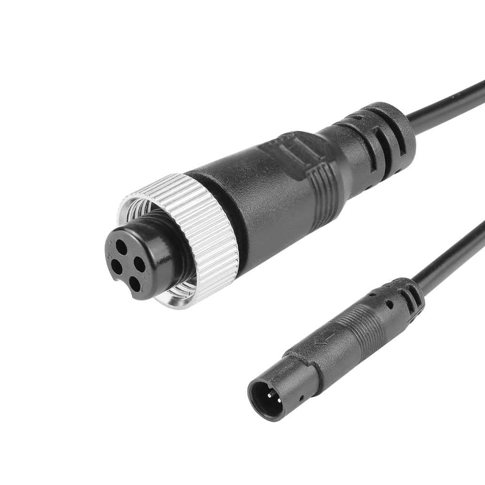 GreenYi 4Pin Male to M12 Aviation Female Cable Plug Adapter Converter, for Car Rear Camera Monitor Connector Conversion