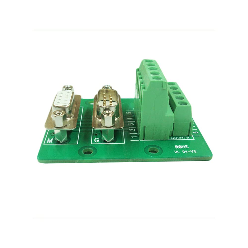 Twinkle Bay DB9 Breakout Connector RS232 Serial 9 Pin Connector Db9 Terminal (Male and Female Adapter)