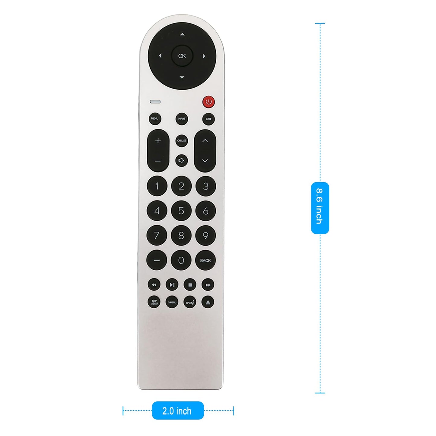 New Replacement Remote Control Applicable for RCA TV LED42C45RQ LED46C45RQ LED50B45RQ LED24G45RQ LED28G45RQ LED32G30RQ LED40G45RQ LED55C55R120Q