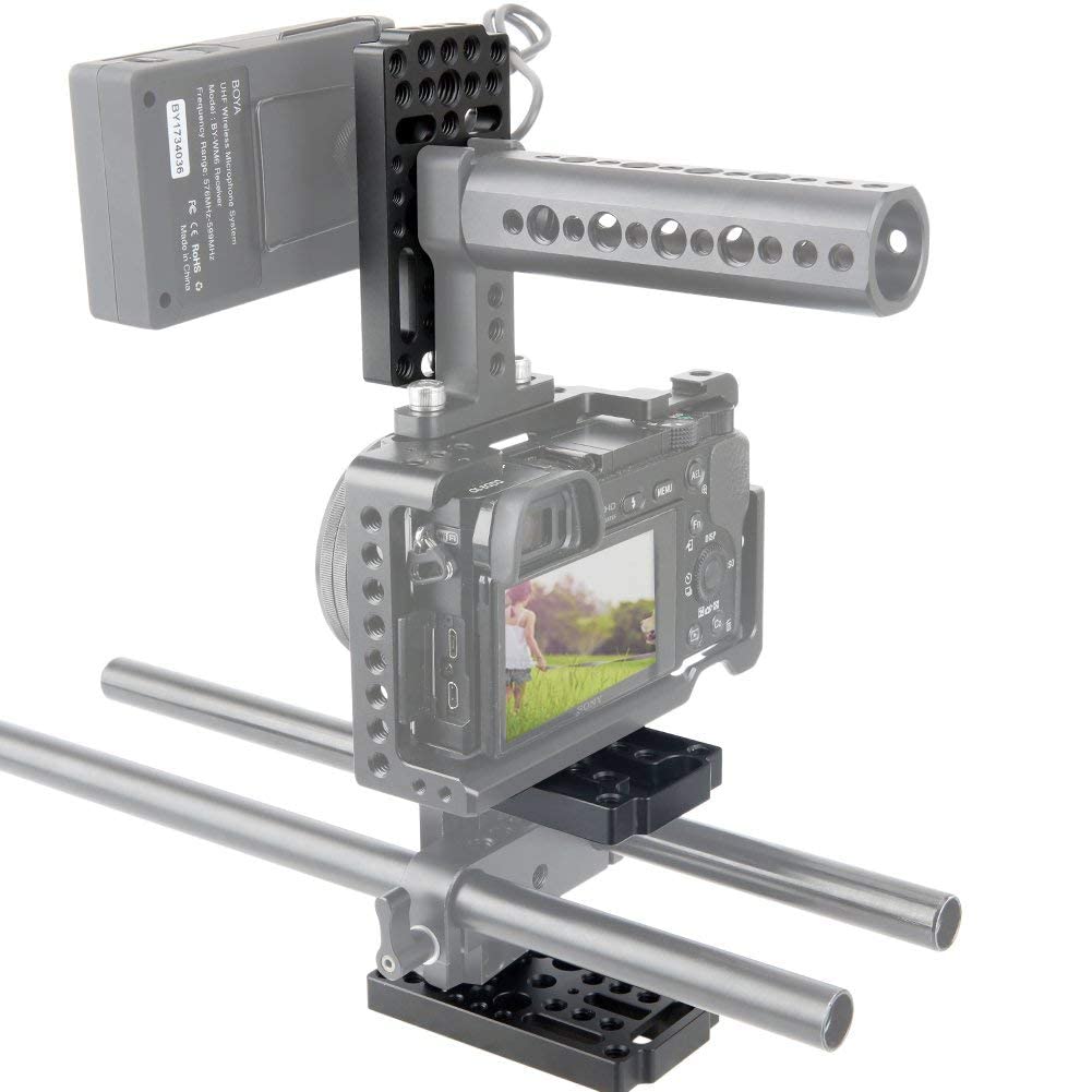 NICEYRIG Camera Cheese Plate Switching Easy Plate Applicable for Railblocks, Dovetails, Short Rods